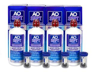 AO SEPT PLUS HydraGlyde kontaktlencse folyadék 4 x 360 ml - Korábbi csomagolás