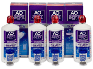 AO SEPT PLUS HydraGlyde kontaktlencse folyadék 4 x 360 ml - Gazdaságos 4-es kiszerelés - ápolószer