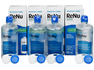 ReNu MultiPlus kontaktlencse folyadék 4 x 360 ml  - Gazdaságos 4-es kiszerelés - ápolószer