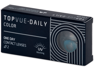 TopVue Daily Color - Brilliant Blue - dioptriával napi lencsék (2 db lencse) - Coloured contact lenses
