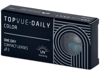 TopVue Daily Color - Brilliant Blue - dioptriával napi lencsék (2 db lencse) - Coloured contact lenses