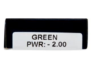 TopVue Daily Color - Green - dioptriával napi lencsék (2 db lencse) - Paraméterek előnézete