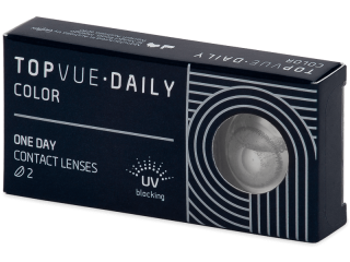 TopVue Daily Color - Sterling Grey - dioptriával napi lencsék (2 db lencse) - Coloured contact lenses