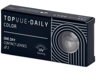 TopVue Daily Color - Sterling Grey - dioptriával napi lencsék (2 db lencse) - Coloured contact lenses