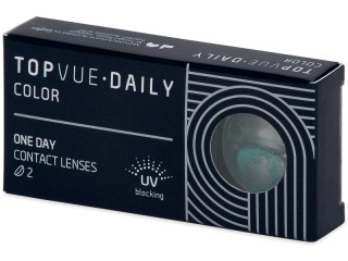 TopVue Daily Color - Turquoise - dioptriával napi lencsék (2 db lencse) - Coloured contact lenses