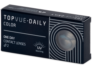 TopVue Daily Color - Blue - dioptria nélkül napi lencsék (2 db lencse) - Coloured contact lenses