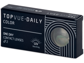 TopVue Daily Color - Green - dioptria nélkül napi lencsék (2 db lencse) - Coloured contact lenses