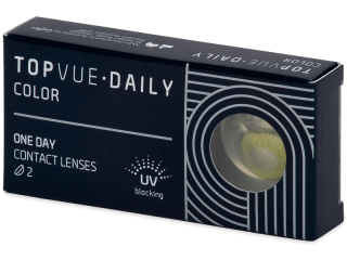 TopVue Daily Color - Fresh Green - dioptria nélkül napi lencsék (2 db lencse) - Coloured contact lenses