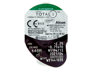 Dailies TOTAL1 for Astigmatism (90 db lencse) - Buborékcsomagolás előnézete