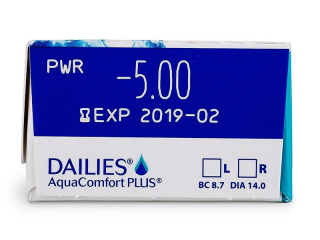 Dailies AquaComfort Plus (30 db lencse) - Paraméterek előnézete