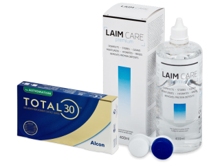TOTAL30 for Astigmatism (3 db lencse) + 400 ml Laim-Care ápolószer