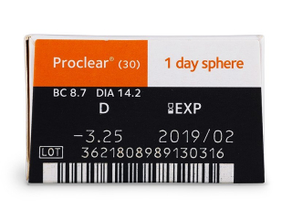 Proclear 1 Day (30 db lencse) - Paraméterek előnézete