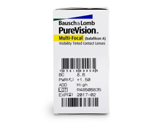 PureVision Multi-Focal (6 db lencse) - Paraméterek előnézete