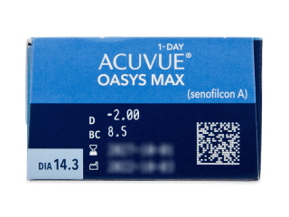 Acuvue Oasys Max 1-Day (30 db lencse) - Paraméterek előnézete