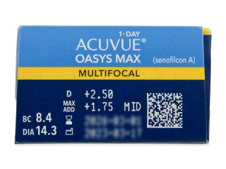 Acuvue Oasys Max 1-Day Multifocal (30 db lencse) - Paraméterek előnézete