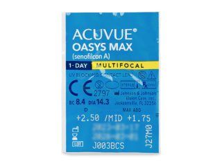 Acuvue Oasys Max 1-Day Multifocal (30 db lencse) - Buborékcsomagolás előnézete