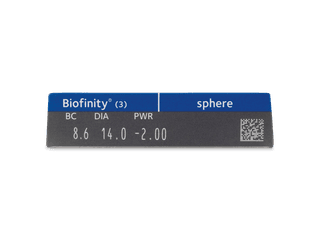 Biofinity (3 db lencse) - Paraméterek előnézete