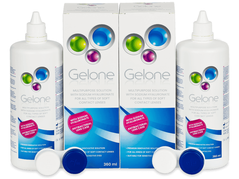 Gelone kontaktlencse folyadék 2x 360 ml - Gazdaságos duo kiszerelés - ápolószer