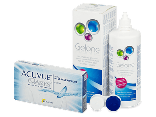 Acuvue Oasys (6 db lencse) + Gelone kontaktlencse folyadék 360 ml - Kedvezményes csomag