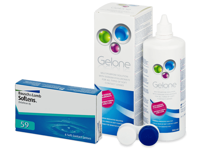 SofLens 59 (6 db lencse) + 360 ml Gelone ápolószer - Kedvezményes csomag