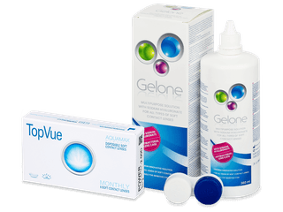 TopVue Monthly (6 db lencse) + Gelone kontaktlencse folyadék 360 ml - Korábbi csomagolás