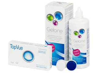 TopVue Monthly (6 db lencse) + Gelone kontaktlencse folyadék 360 ml - Kedvezményes csomag