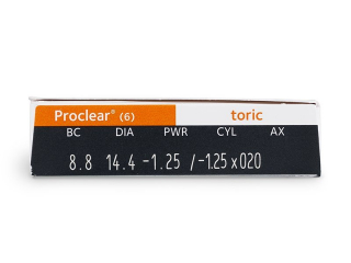 Proclear Toric (6 db lencse) - Paraméterek előnézete