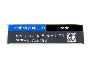 Biofinity XR Toric (3 lencse) - Paraméterek előnézete