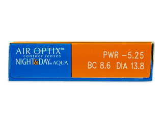 Air Optix Night and Day Aqua (6 db lencse) - Paraméterek előnézete
