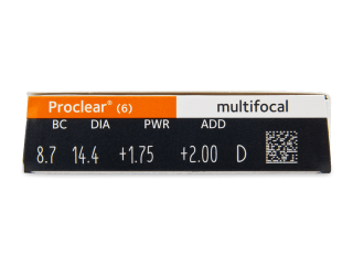 Proclear Multifocal (6 db lencse) - Paraméterek előnézete